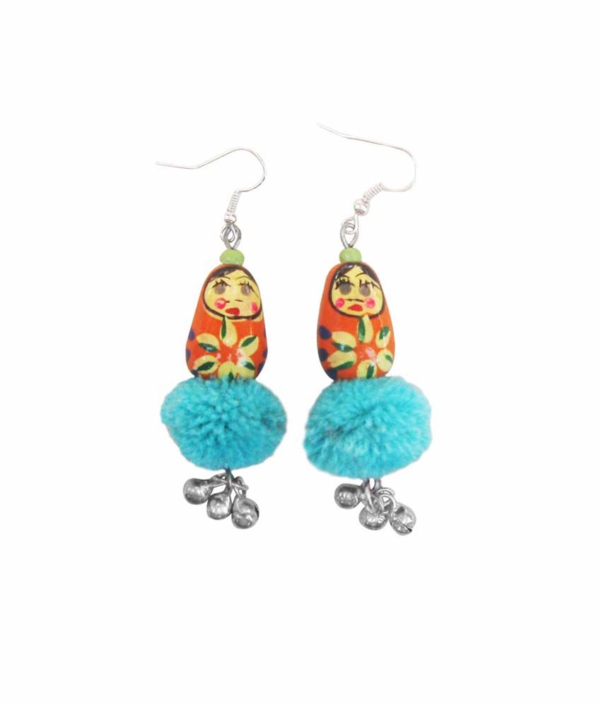 Juhi Malhotra Blue Hanging Earrings - Buy Juhi Malhotra Blue Hanging