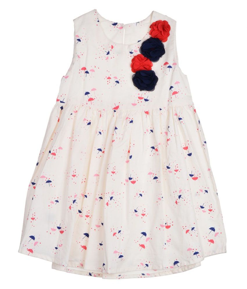 white cotton frock for girl