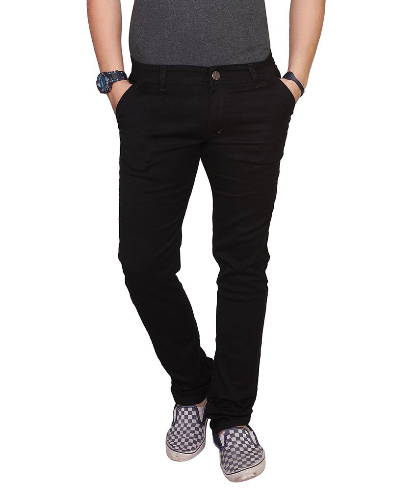 AdBucks Black Slim Fit Jeans - Buy AdBucks Black Slim Fit Jeans Online ...