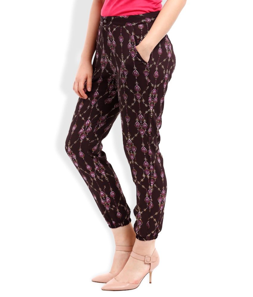 zara purple trousers