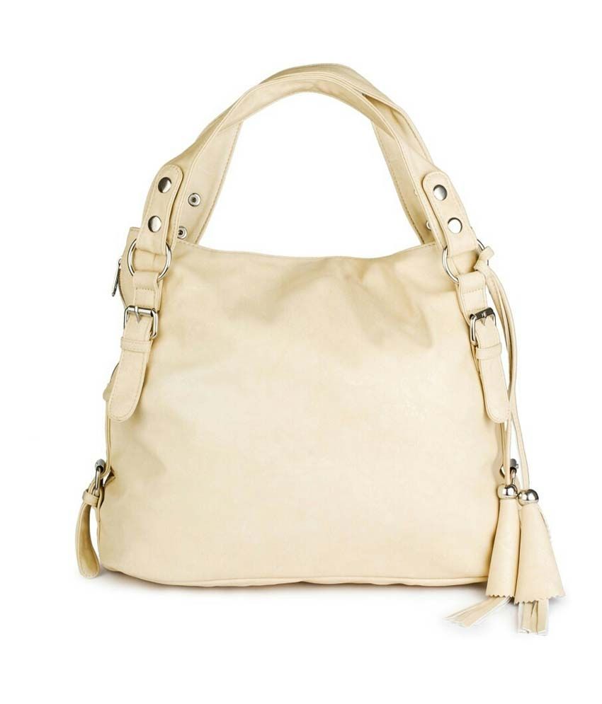 small beige shoulder bag