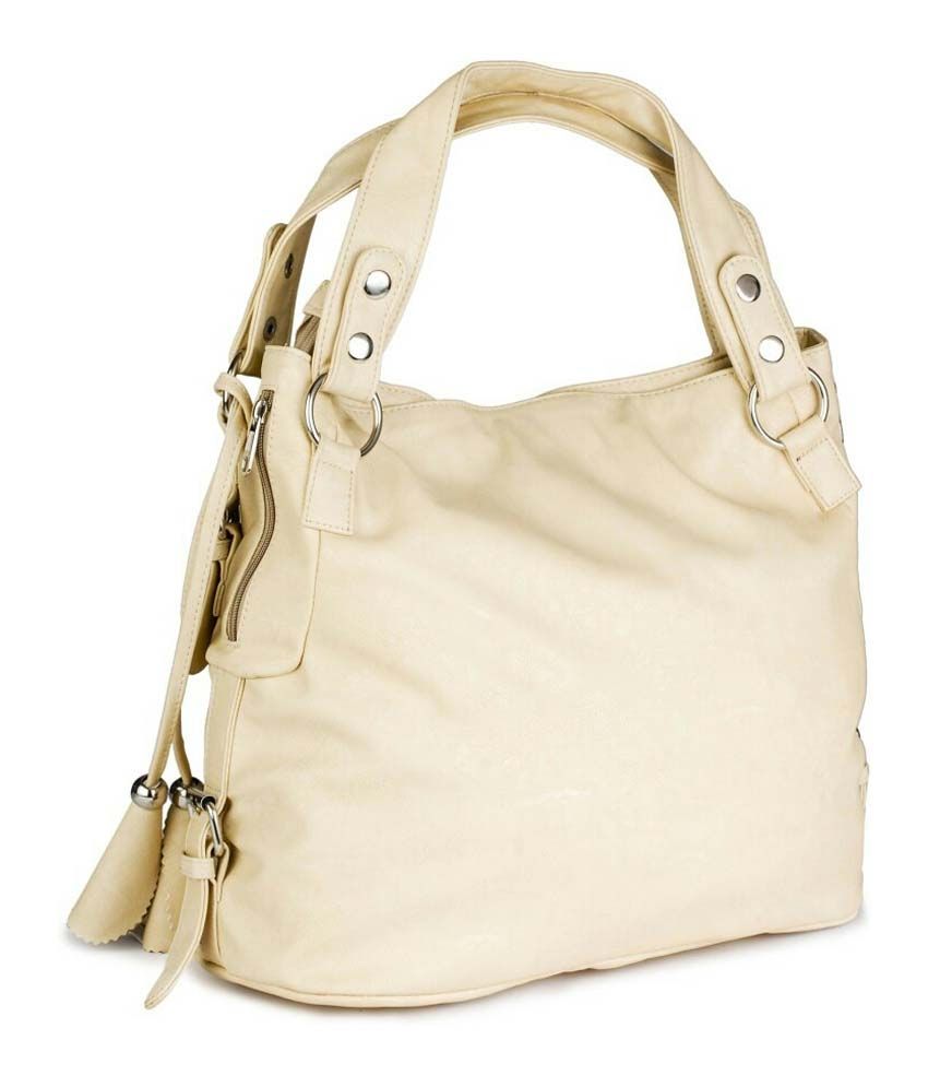 small beige shoulder bag