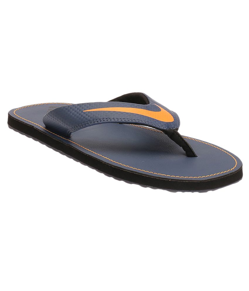 Nike Blue and Orange Slippers Price in 