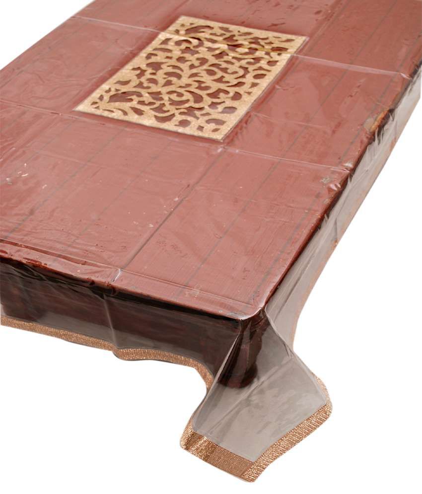 E-Retailer'S Stylish Golden Colour With Patch Center Table Cover