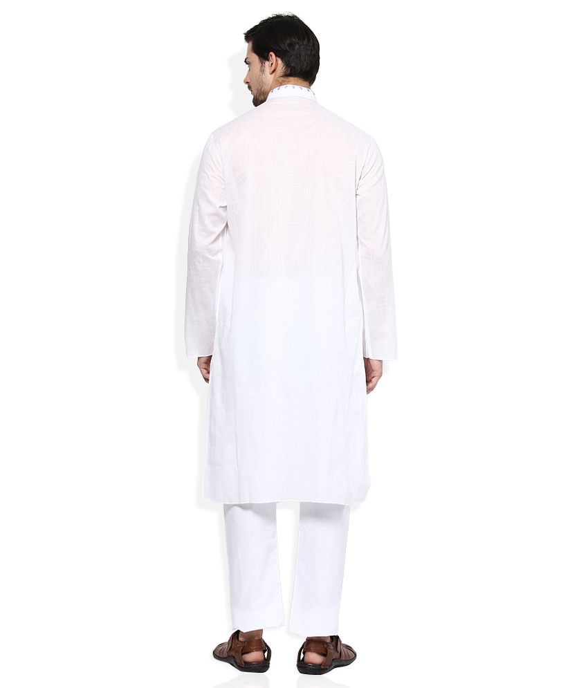 Manyavar White Kurta And Pyjama Buy Manyavar White Kurta And Pyjama Online At Low Price In 