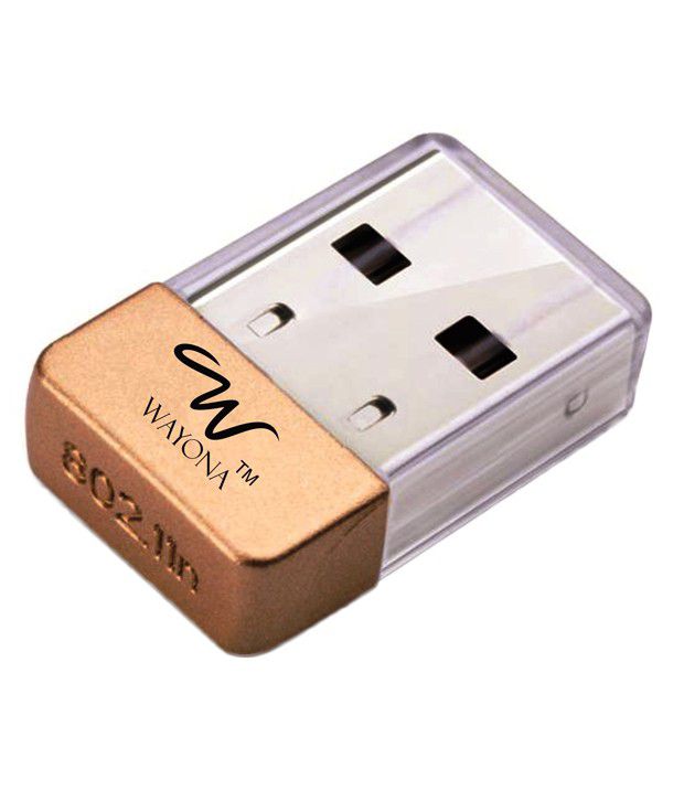     			Wayona 150 Mbps Nano WiFi USB Wireless Adaptor (Golden)