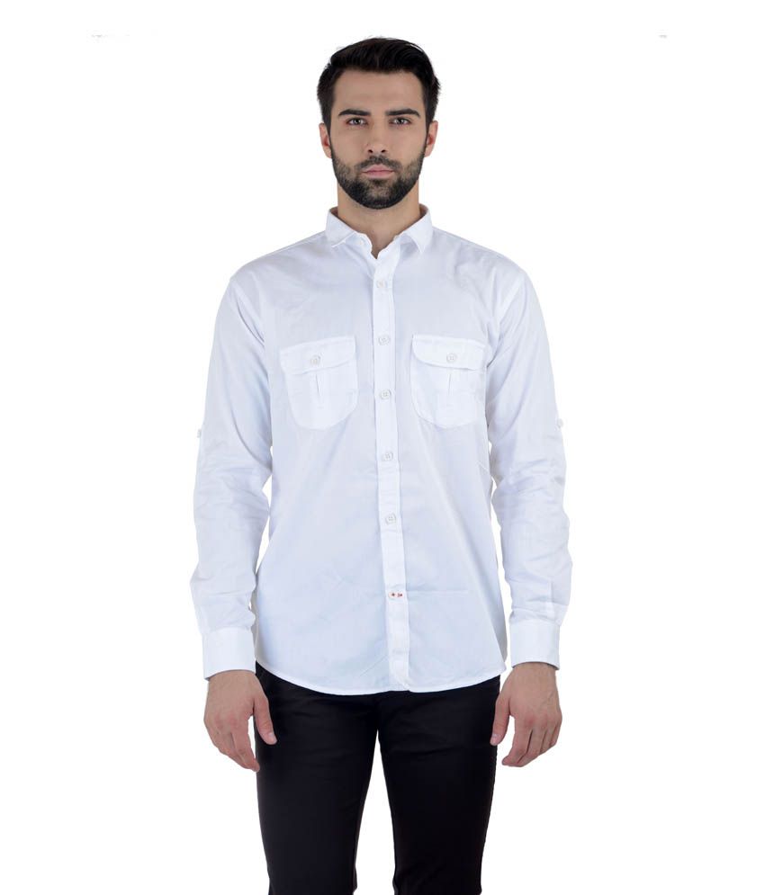 COBB White Casual Shirt - Buy COBB White Casual Shirt Online at Best ...