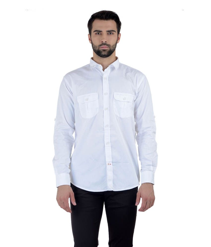 white casual shirt men's