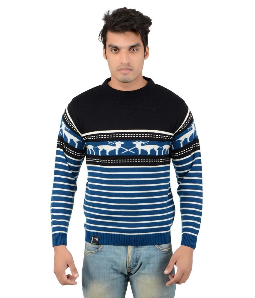 Sleeves Wool Round Neck Sweater 