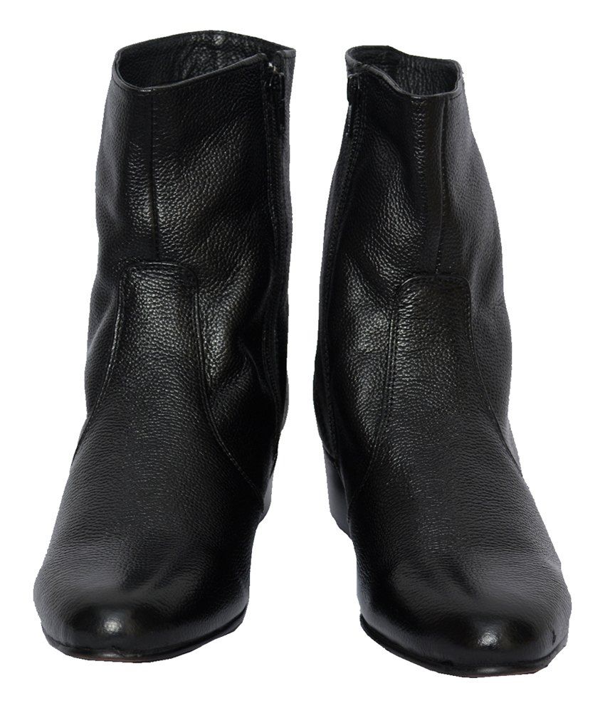 Zeppo Bugatti Black Zipper Boots - Buy Zeppo Bugatti Black Zipper Boots ...