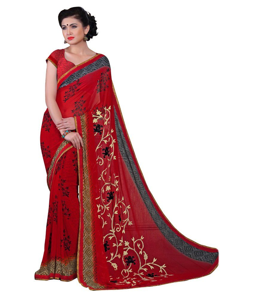 Popularbharatcom Red Bhagalpuri Silk Saree Buy Popularbharatcom Red Bhagalpuri Silk Saree 3348