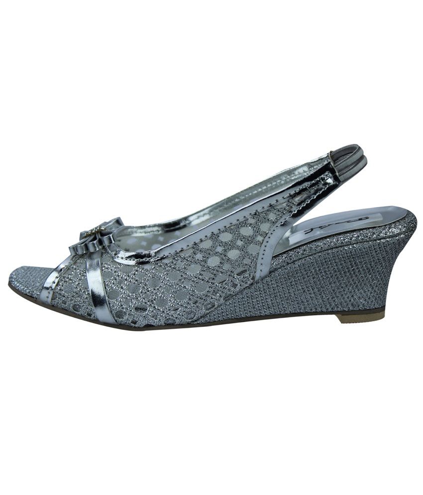 faith wide fit silver sandals