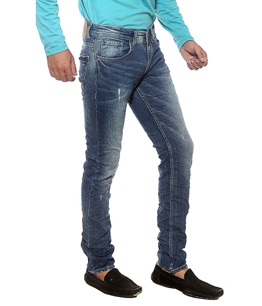 spykar slim fit cotton joggers