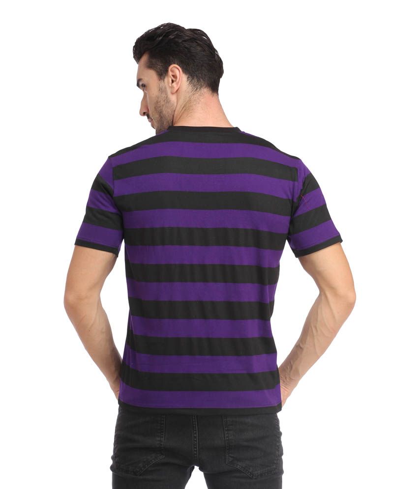 black and purple tshirt