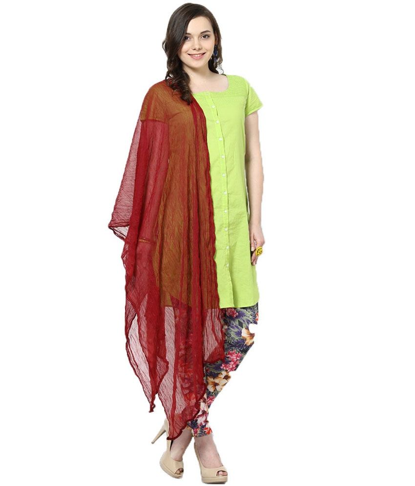 Era Fashion Brown Pure Chiffon Dupattas Price in India - Buy Era ...