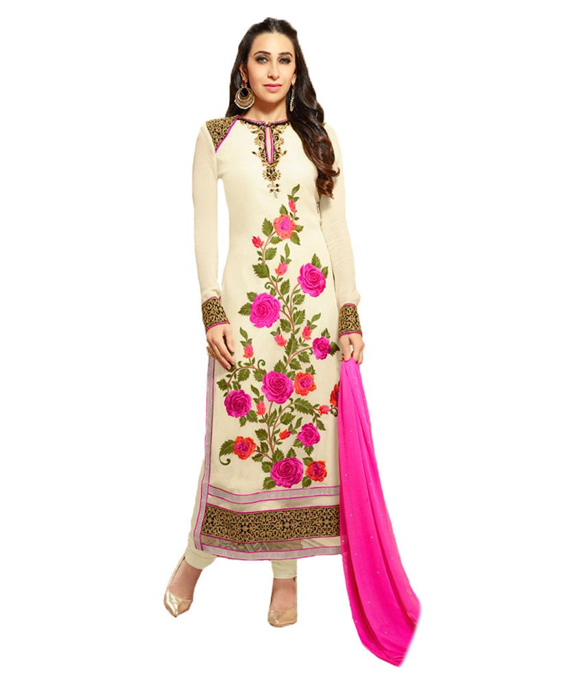 white colour party frock