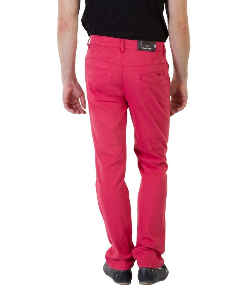 pink slim fit joggers