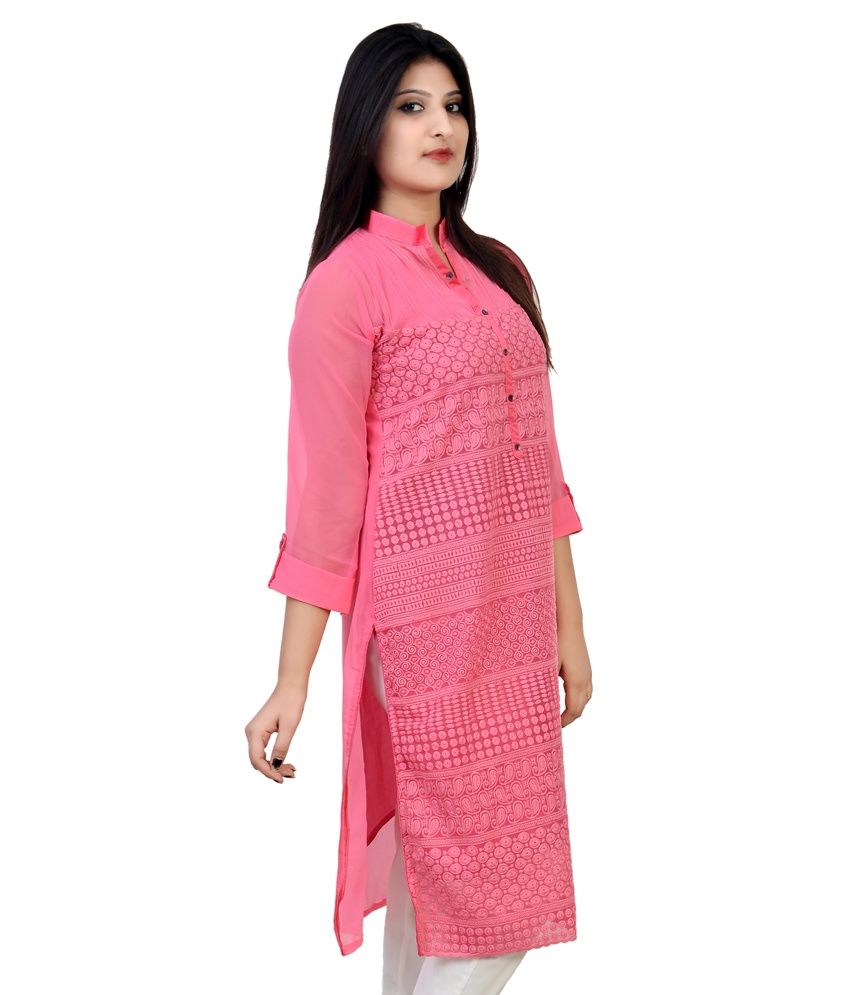 chiffon kurti on myntra