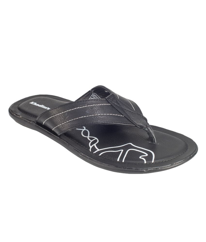 Khadim's Black Slippers Price in India- Buy Khadim's Black Slippers ...