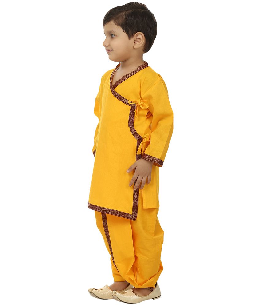 yellow colour dhoti kurta