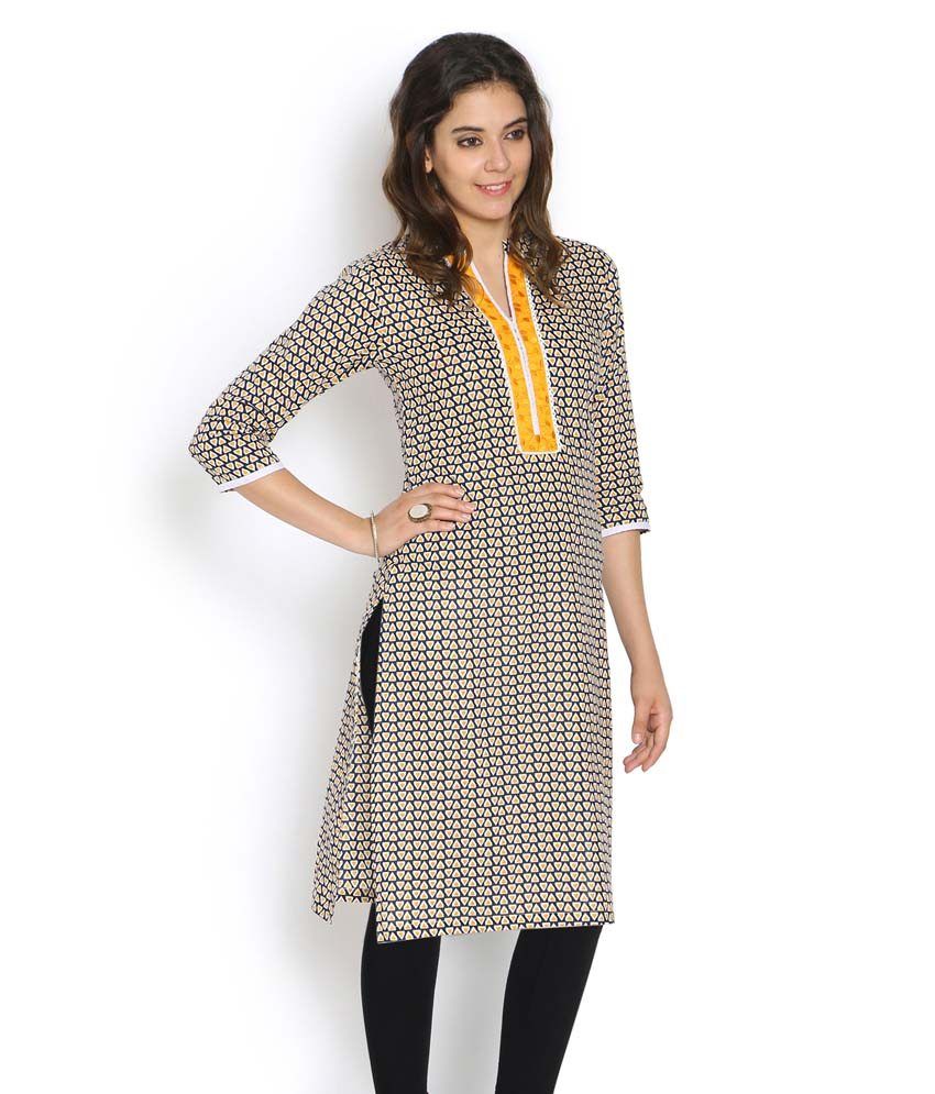 Soch Yellow Cotton Kurti - Buy Soch Yellow Cotton Kurti Online at Best Prices in India on Snapdeal