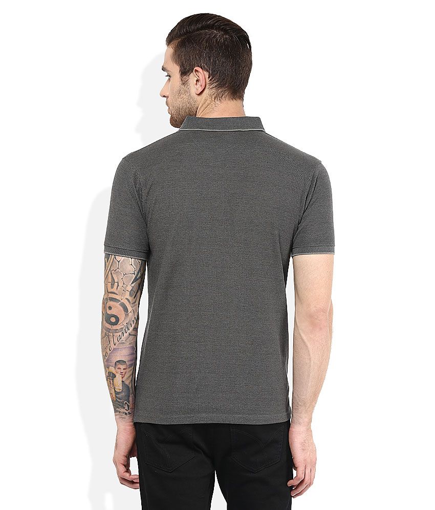 Geoffrey Beene Gray Solid Polo T Shirt - Buy Geoffrey Beene Gray Solid ...