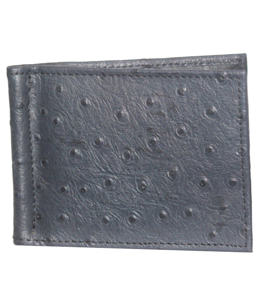 MOB Grey Leather Regular Wallet: Buy Online at Low Price in India ...