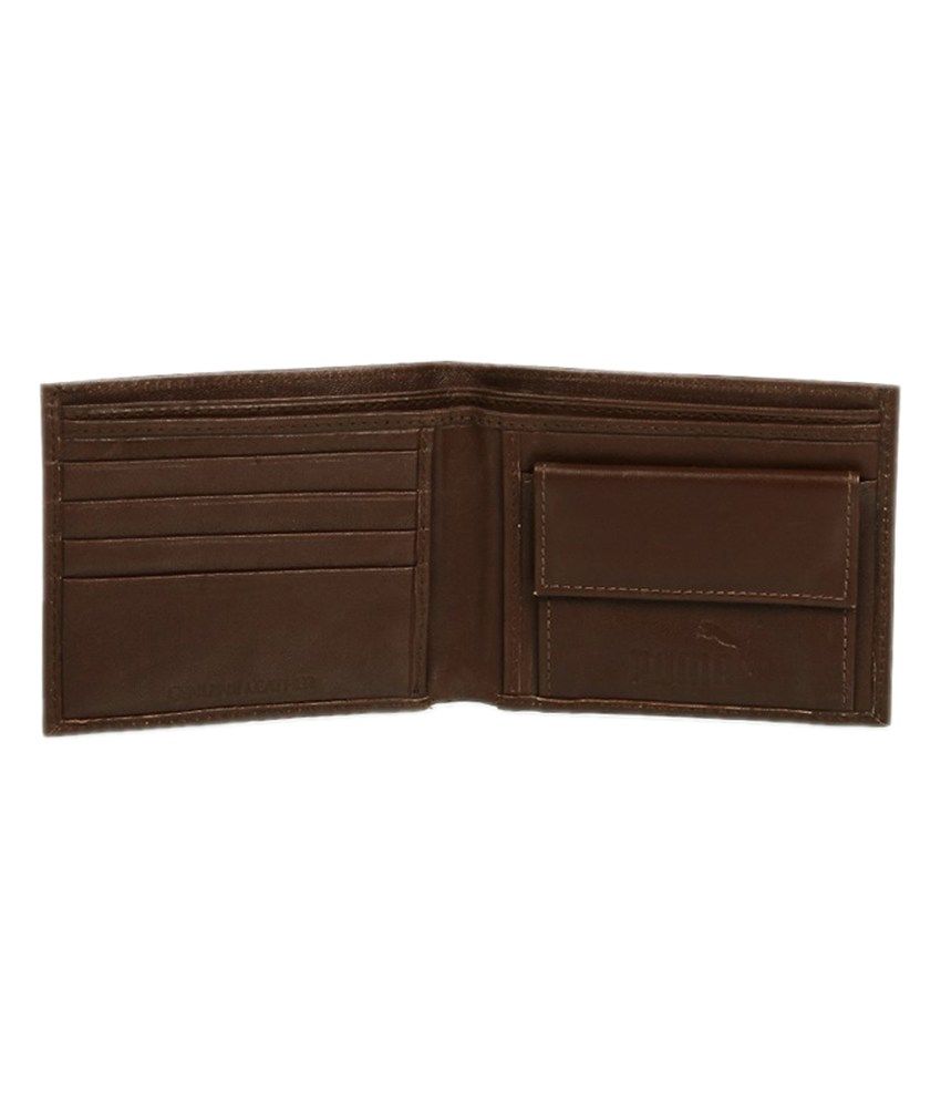 Puma Brown Leather Wallet: Buy Online at Low Price in India - Snapdeal