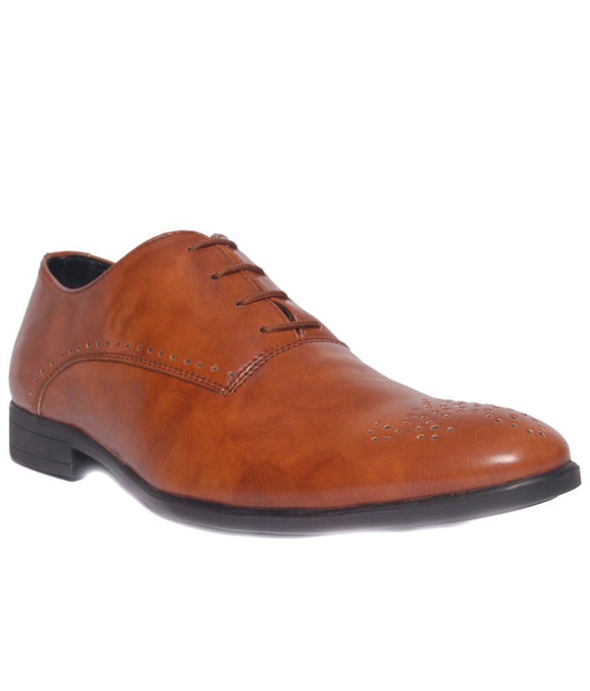 Buy Damochi Tan Formal Shoes 