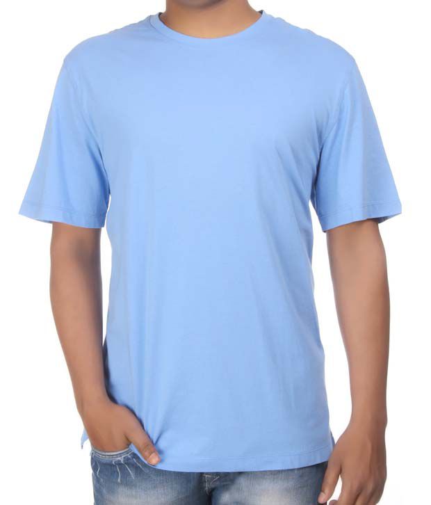 Hathaway Sky Blue T-Shirt - Buy Hathaway Sky Blue T-Shirt Online at Low