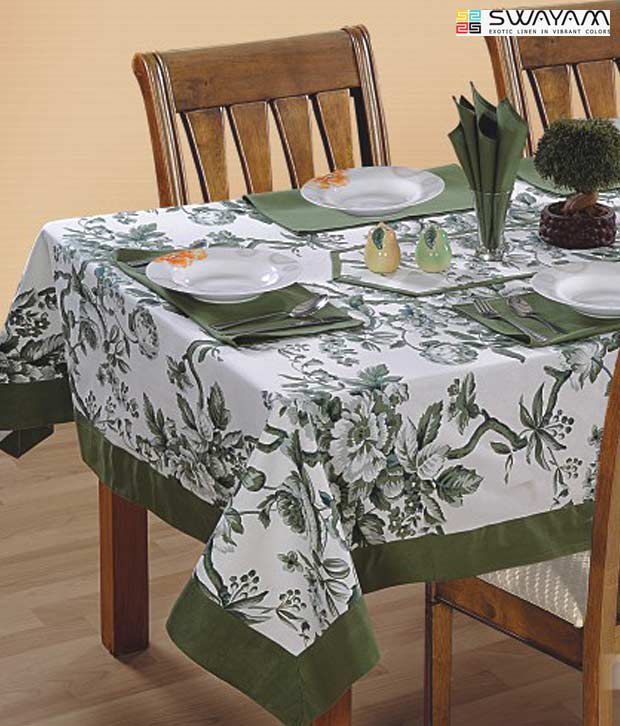     			Swayam 6 Seater Cotton Single Table Covers