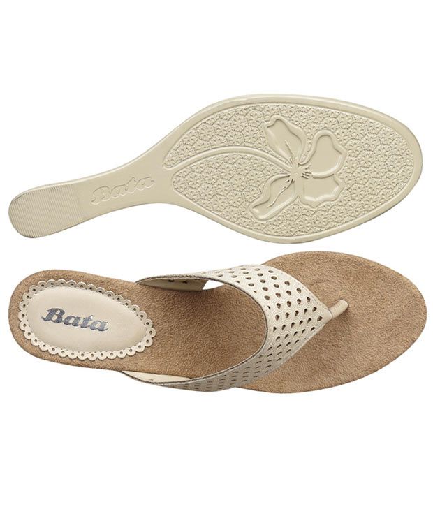 Bata Stylish Beige Wedge Heel Sandals Price in India- Buy Bata Stylish ...