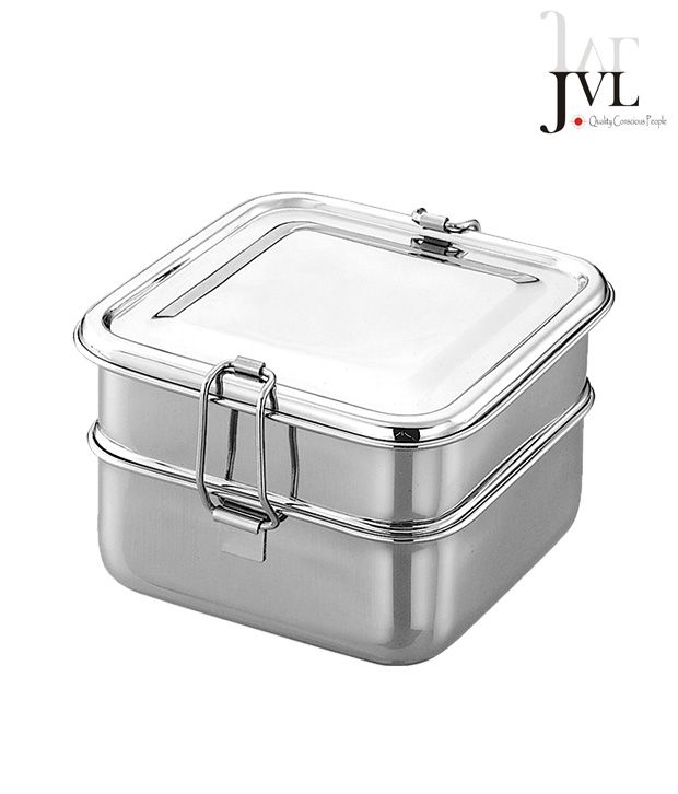 JVL Double Layered Square Lunch Box