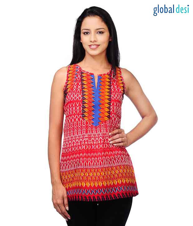 global desi sleeveless kurti