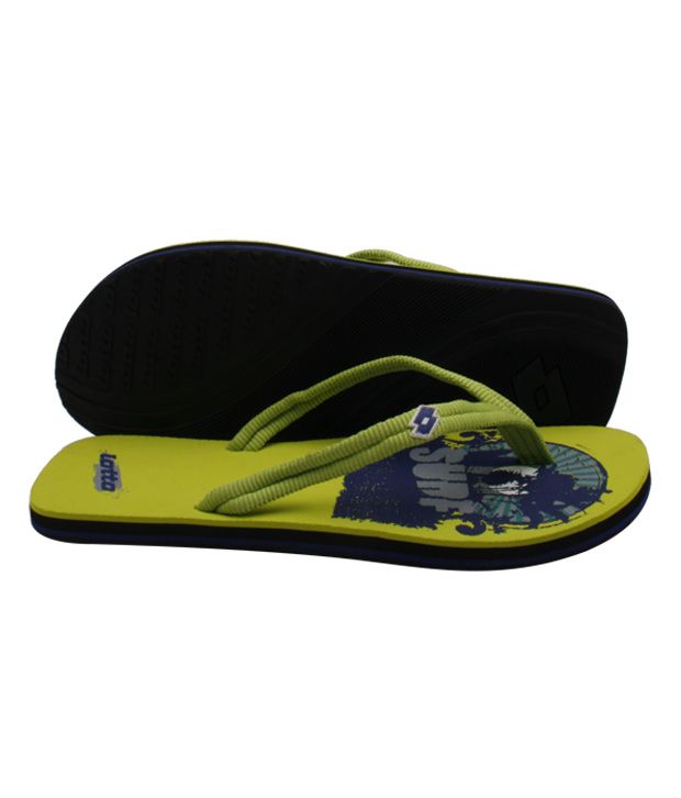 Lotto Lime Green Surf Island Flip Flops Price in India- Buy Lotto Lime Green Surf Island Flip 