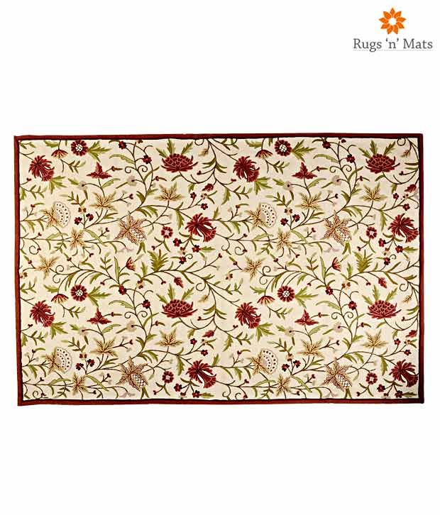 Rugs N Mats Beige Kashmir Ki Kali Embroidered Kashmiri Carpet Buy Rugs N Mats Beige Kashmir Ki Kali Embroidered Kashmiri Carpet Online At Low Price Snapdeal