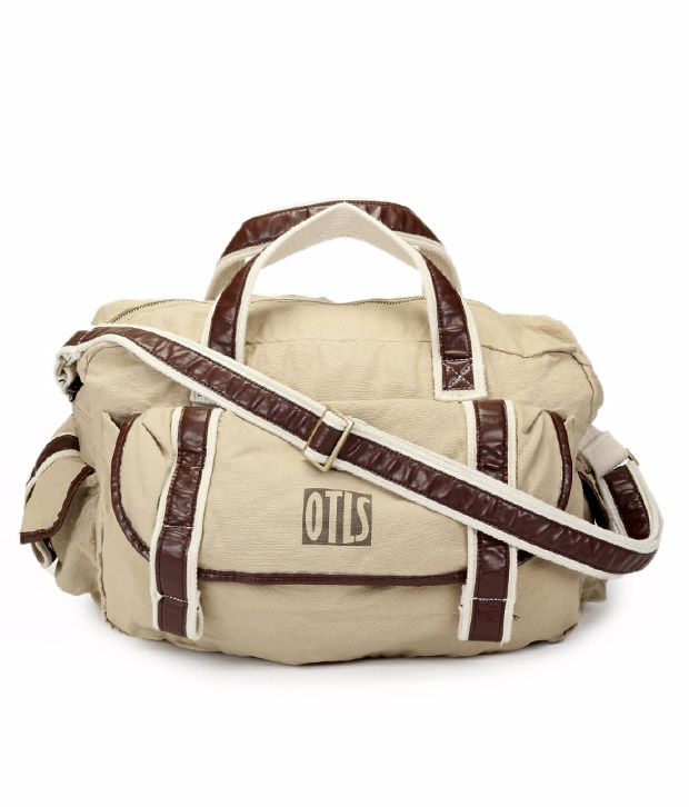 Download OTLS Beige & Brown Front Pocket Duffle Bag - Buy OTLS ...