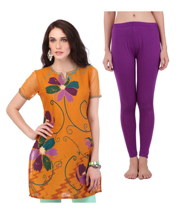 Yepme Mustard Kurti and Purple-Violet 