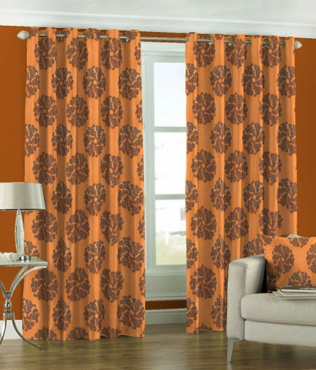 Skipper Curtain Copper Prints Eyelet Window Curtain Buy Skipper