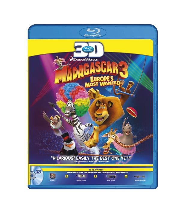 Madagascar 3 English Blu Ray 3d Buy Online At Best Price In