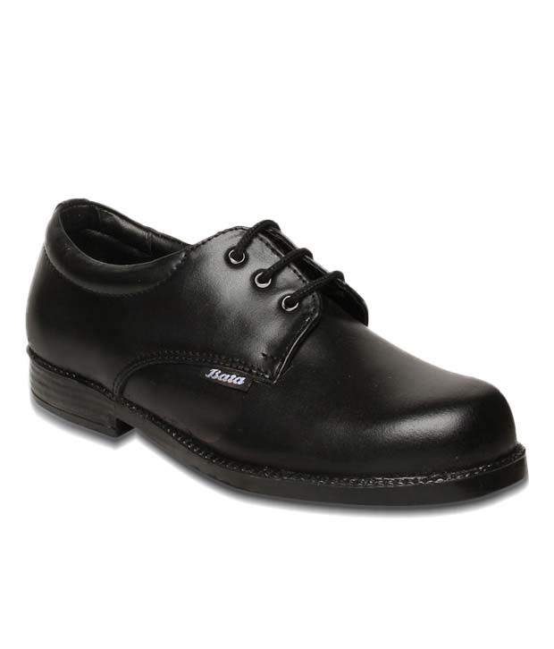 Bata Smart Black School Shoes For Kids 