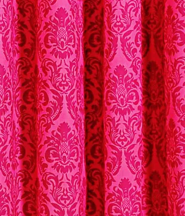 Swayam Magenta Floral Curtain Buy Swayam Magenta Floral Curtain