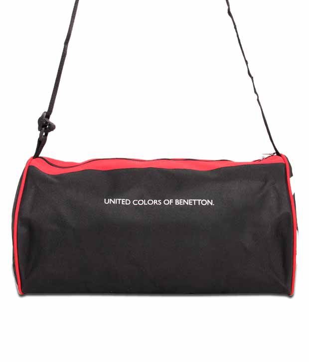 United Colors of Benetton Black Medium Polyester Gym Bag - Buy United ...