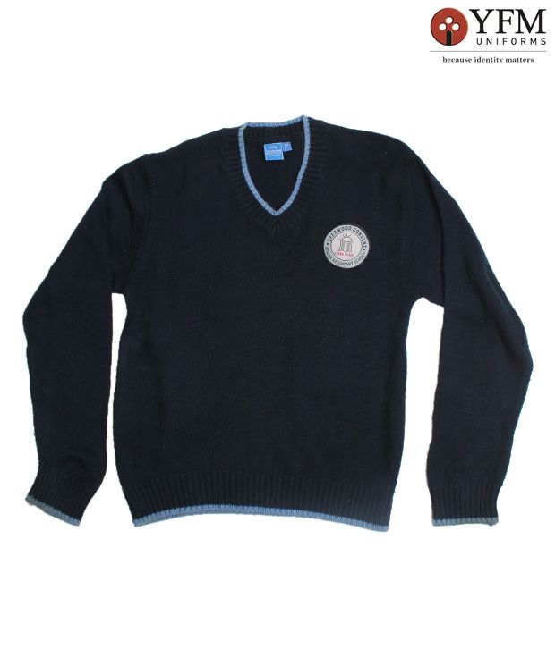 navy school sweater