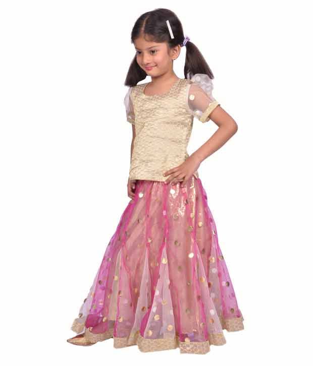 ghagra choli golden
