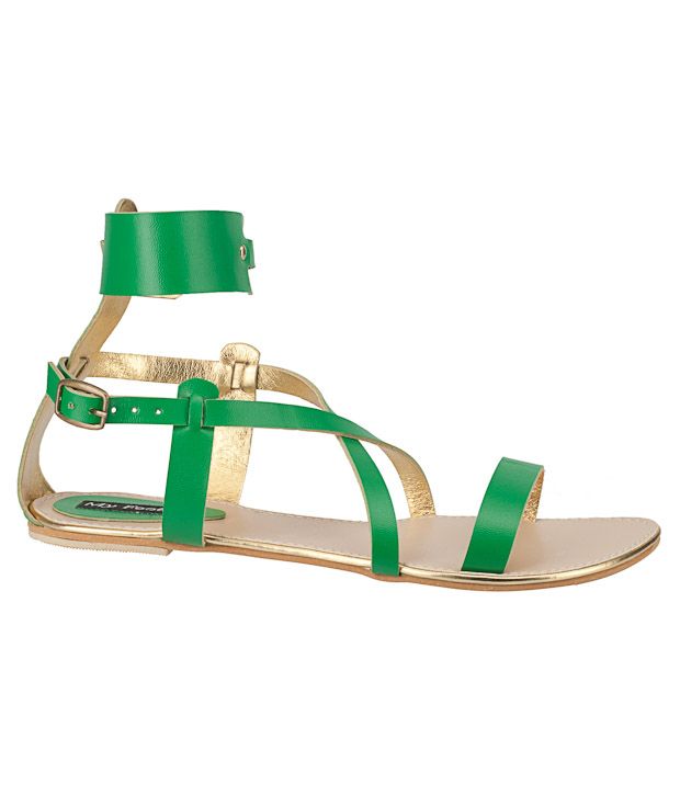 dark green strappy sandals