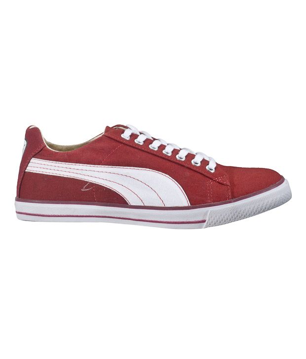 Puma Hip Hop Unisex Red & White Canvas Shoes - Buy Puma ...