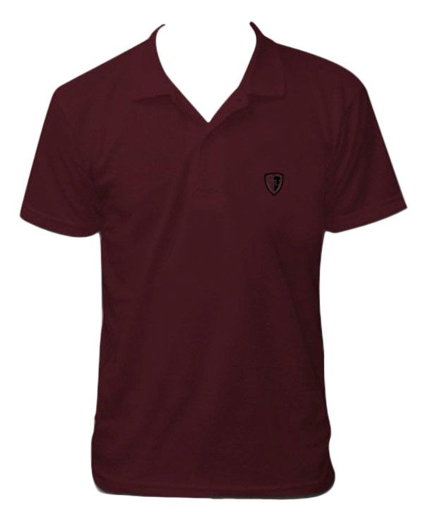 Go Untucked Maroon Polo T-Shirt - Buy Go Untucked Maroon Polo T-Shirt ...
