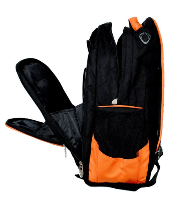 Trendy Black & Orange Laptop Backpack Buy