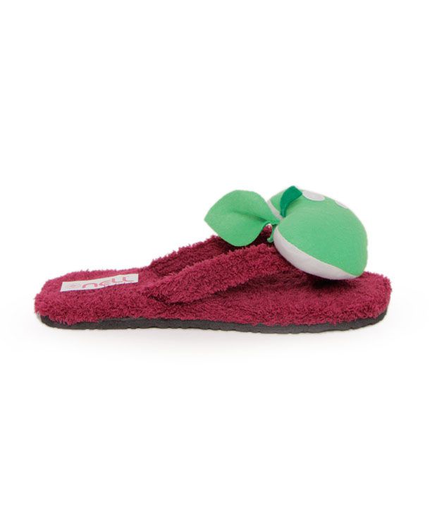 FNB Nell Purple Green Apple  Applique Slippers  Price in 